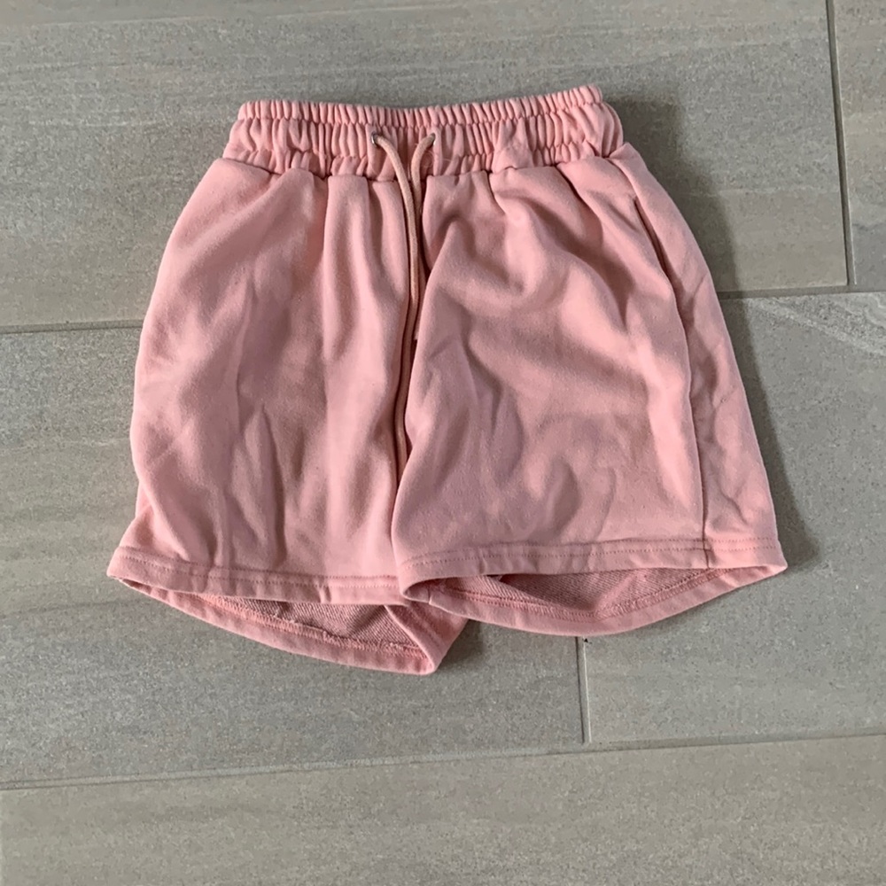 pink drawstring shorts size xs